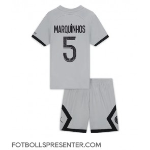 Paris Saint-Germain Marquinhos #5 Bortatröja Barn 2022-23 Kortärmad (+ korta byxor)